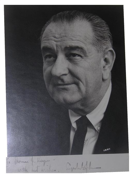 President LBJ to Deputy Commissioner Thomas Keys