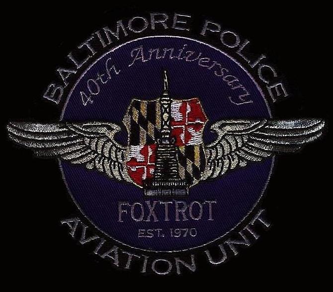 Baltimore City Police-Aviation 40th Anniversary Patch