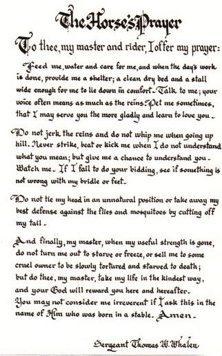 horseman prayer