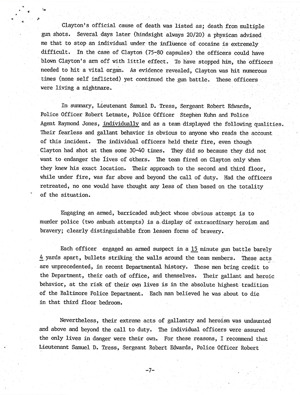 Chase St. Hostage Incident Commendation 8